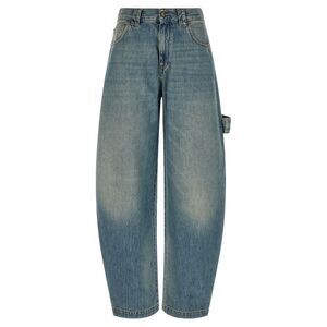 Darkpark Blue Cotton Relaxed Fit Women's Jeans